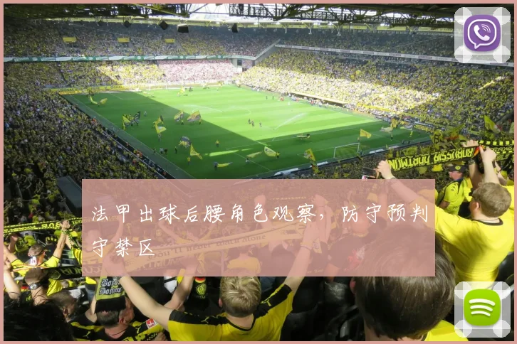 法甲出球后腰角色观察，防守预判守禁区